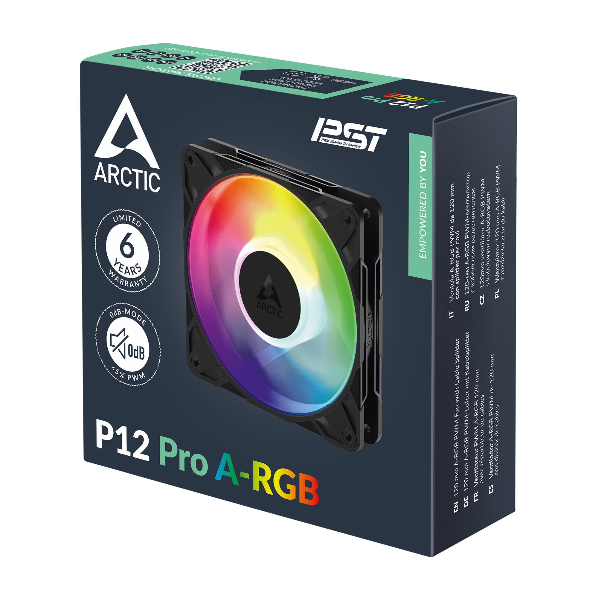 Вентилатор ARCTIC P12 Pro A-RGB 120mm PWM thumbnail 6