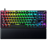 Razer Huntsman V3 Pro Tenkeyless, Gaming keyboard, Analog Optical Switch gen2, Razer Chroma RGB, Magnetic Firm Leatherette Wrist Rest, Multi-function Dial with 3 dedicated button, Detachable Type C Cable, 1000 Hz Polling Rate, Brushed Aluminum Alloy