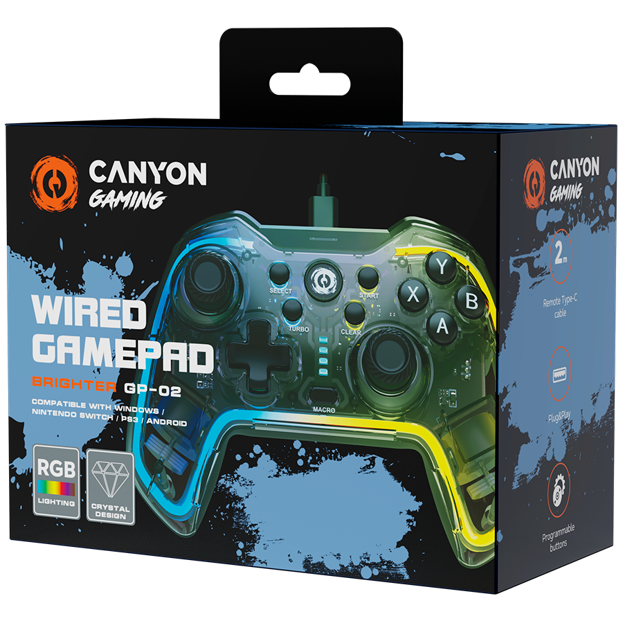 CANYON gamepad Brighter GP-02 Wired Crystal thumbnail 5