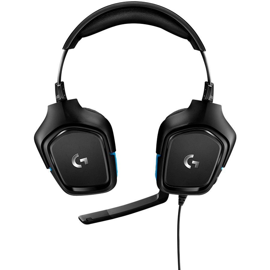 LOGITECH G432 Wired Gaming Headset 7.1 - LEATHERETTE - BLACK/BLUE - USB thumbnail 3