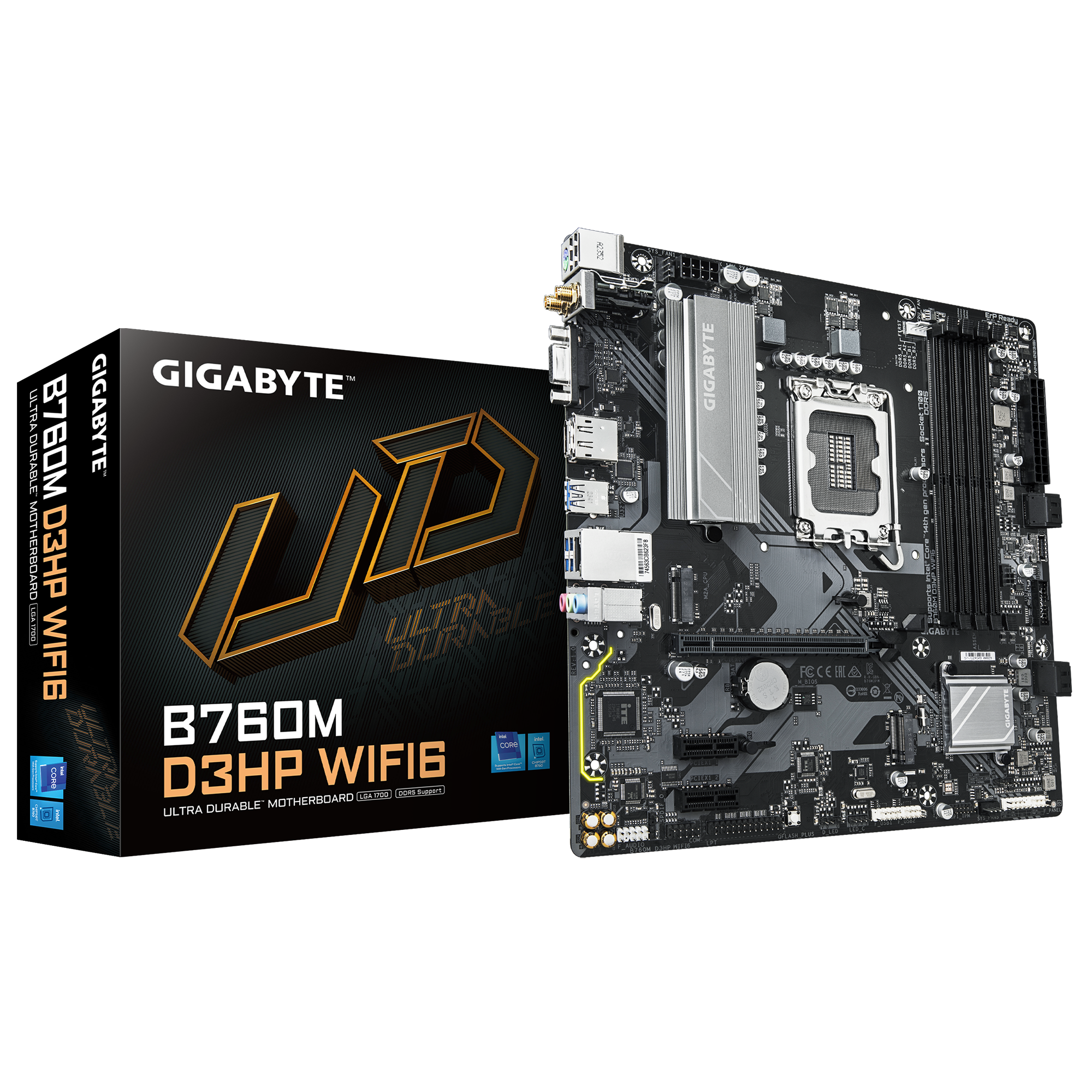 Дънна платка GIGABYTE B760M D3HP WIFI6 DDR5, socket 1700, mATX thumbnail 3