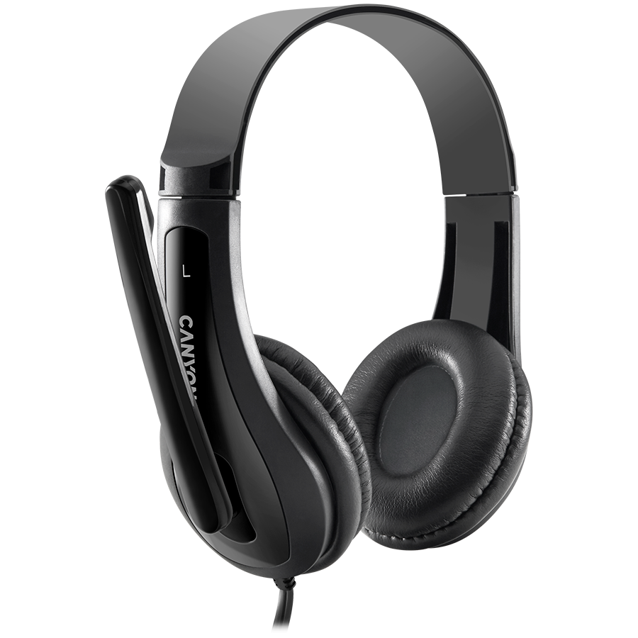 CANYON PC headset HSC-1 PC Mic Flat 2m Black thumbnail 3