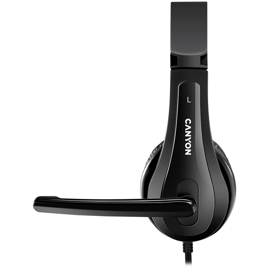 CANYON PC headset HSC-1 PC Mic Flat 2m Black thumbnail 4