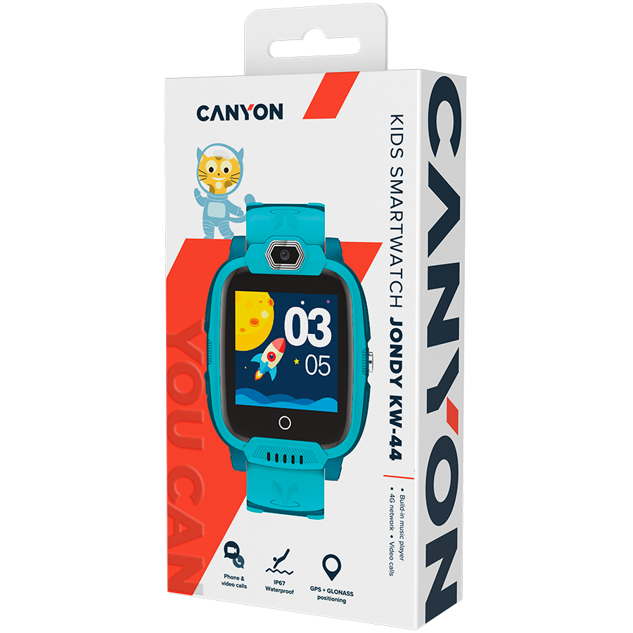 CANYON kids watch Jondy KW-44 4G Camera GPS Music Green thumbnail 4