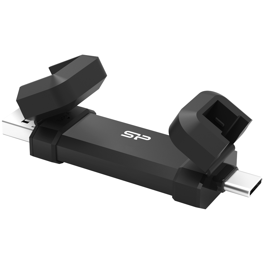 Silicon Power DS72 250GB USB Type-A and USB Type-C 3.2 Gen 2 Black thumbnail 2