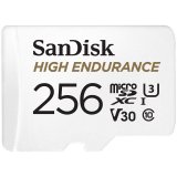 SANDISK High Endurance microSDXC 256GB + SD Adapter - for dash cams & home monitoring, up to 20,000 Hours, Full HD / 4K videos, up to 100/40 MB/s Read/Write speeds, C10, U3, V30