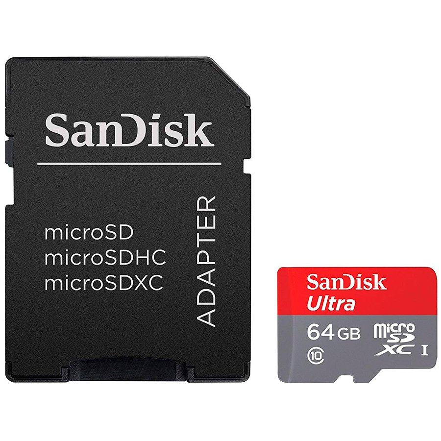 SANDISK High Endurance microSDXC 64GB + SD Adapter - for dash cams & home monitoring, up to 5,000 Hours, Full HD / 4K videos, up to 100/40 MB/s Read/Write speeds, C10, U3, V30 thumbnail 1