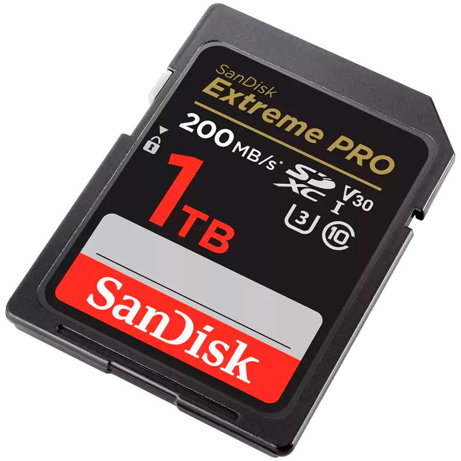 SANDISK Extreme PRO 1TB SDXC Memory Card + 2 years RescuePRO Deluxe up to 200MB/s & 140MB/s Read/Write speeds, UHS-I, Class 10, U3, V30 thumbnail 3