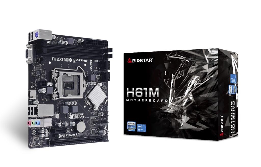 Дънна платка BIOSTAR H61MHV3, Intel H61, sock. 1155, Ver 7.0 thumbnail 1
