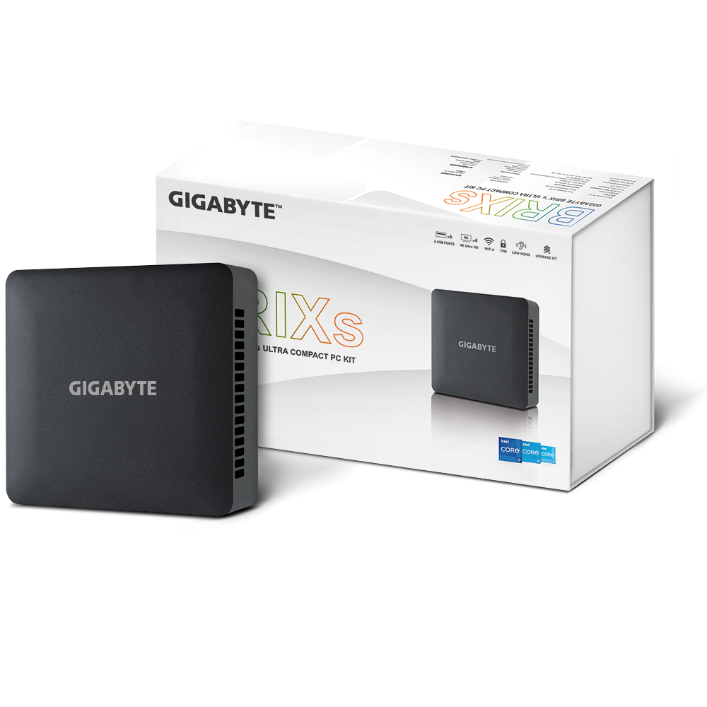 Настолен компютър Gigabyte Brix BRi7H, Intel Core i7-1355U, 2 x SO-DIMM DDR4 slot, M.2 2280 slot thumbnail 3