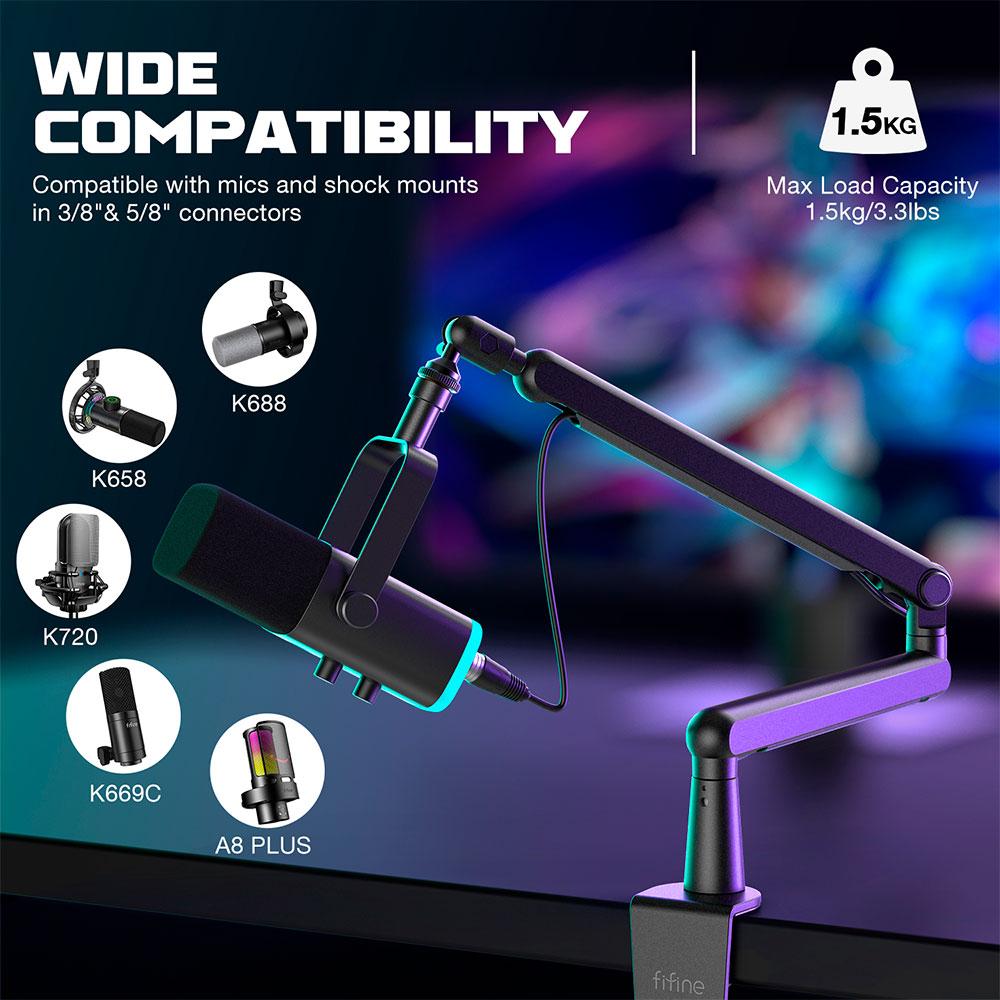 Стойка за микрофон FIFINE BM88 High End Boom Arm Stand thumbnail 5