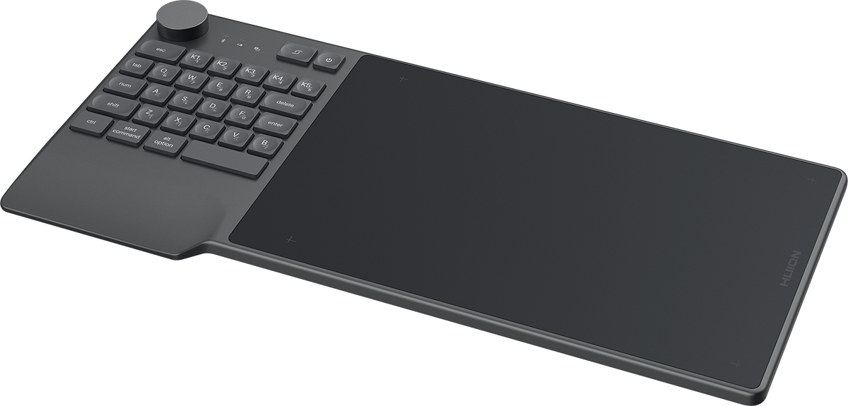 Графичен таблет HUION Inspiroy Keydial KD200, USB-C, Bluetooth, Metal Grey thumbnail 2
