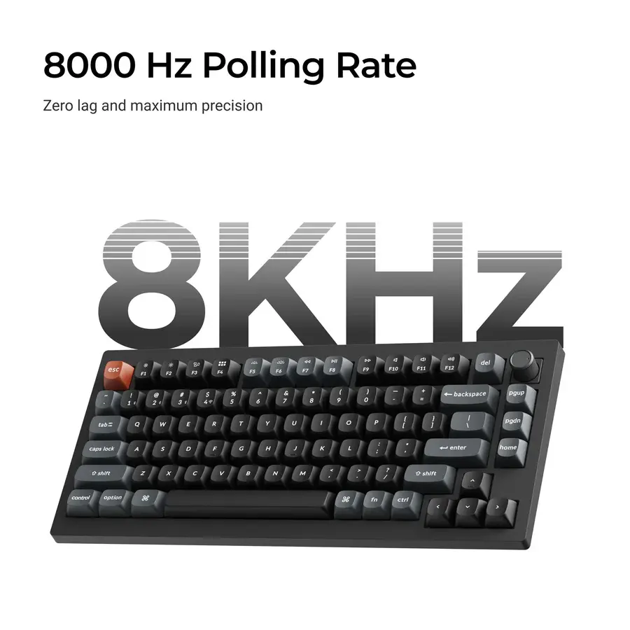 Безжична механичка клавиатура Keychron V1 Ultra 8K - Silk POM Switch Brown thumbnail 1