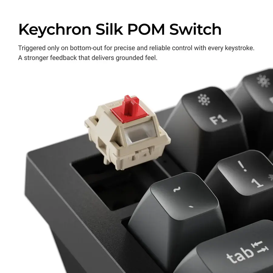 Безжична механичка клавиатура Keychron Q1 Ultra 8K Black - Silk POM Switch Brown thumbnail 2