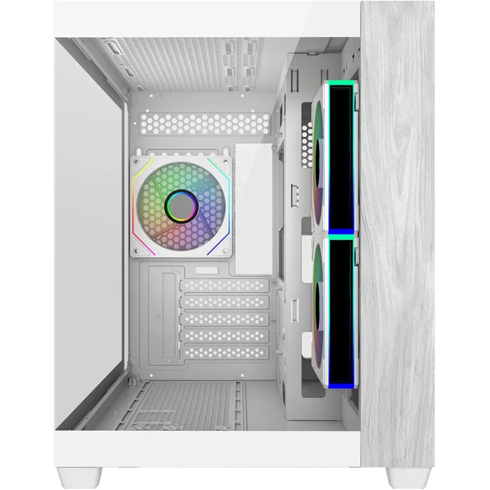 Кутия CoolerMaster Elite 481 Wood - Бяла thumbnail 1