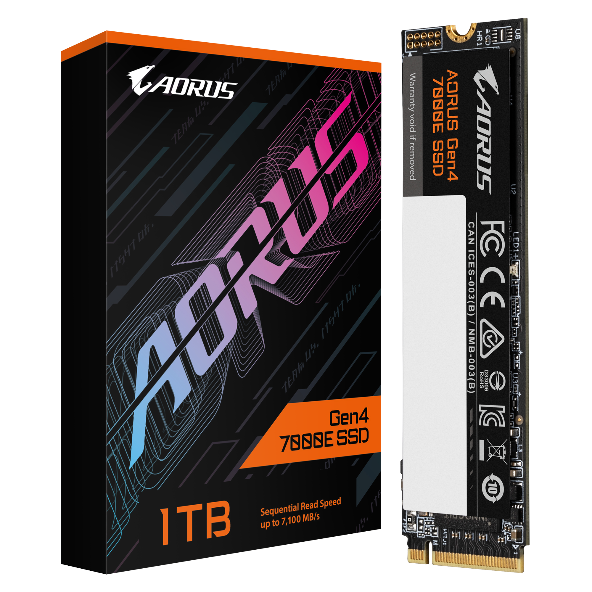 SSD Gigabyte AORUS 7000E 1TB, NVMe, PCIe 4.0 Gen4 thumbnail 3