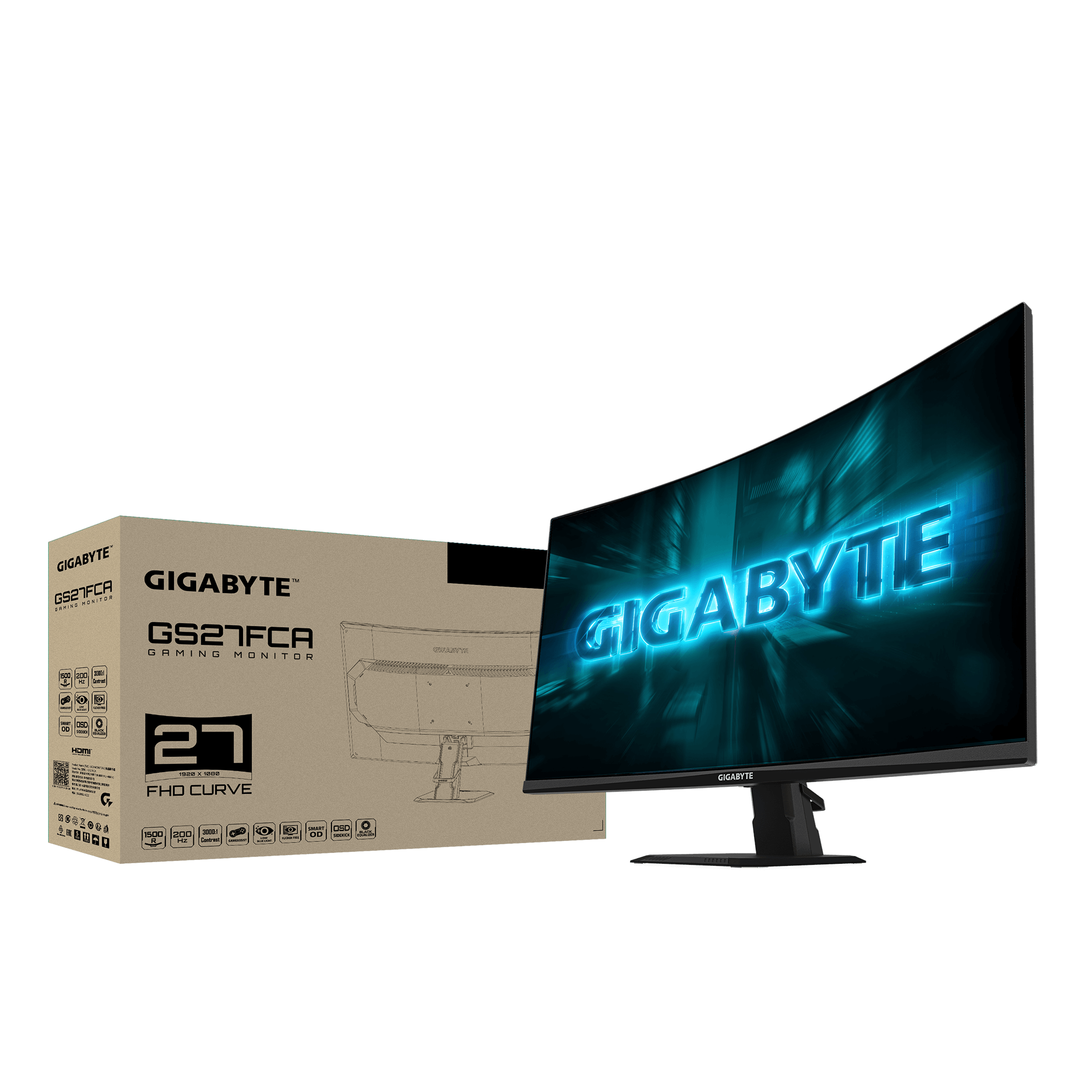 Геймърски монитор GIGABYTE GS27FCA - 27" VA 1500R, Full HD(1920x1080), 200Hz, 1ms, FreeSync Premium thumbnail 6