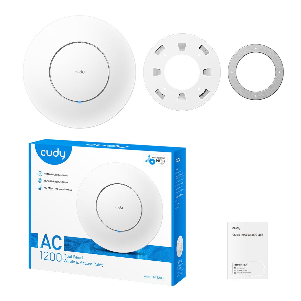 Безжична точка за достъп Cudy AP1200, AC1200, 2.4/5 GHz, 300 - 867 Mbps thumbnail 2