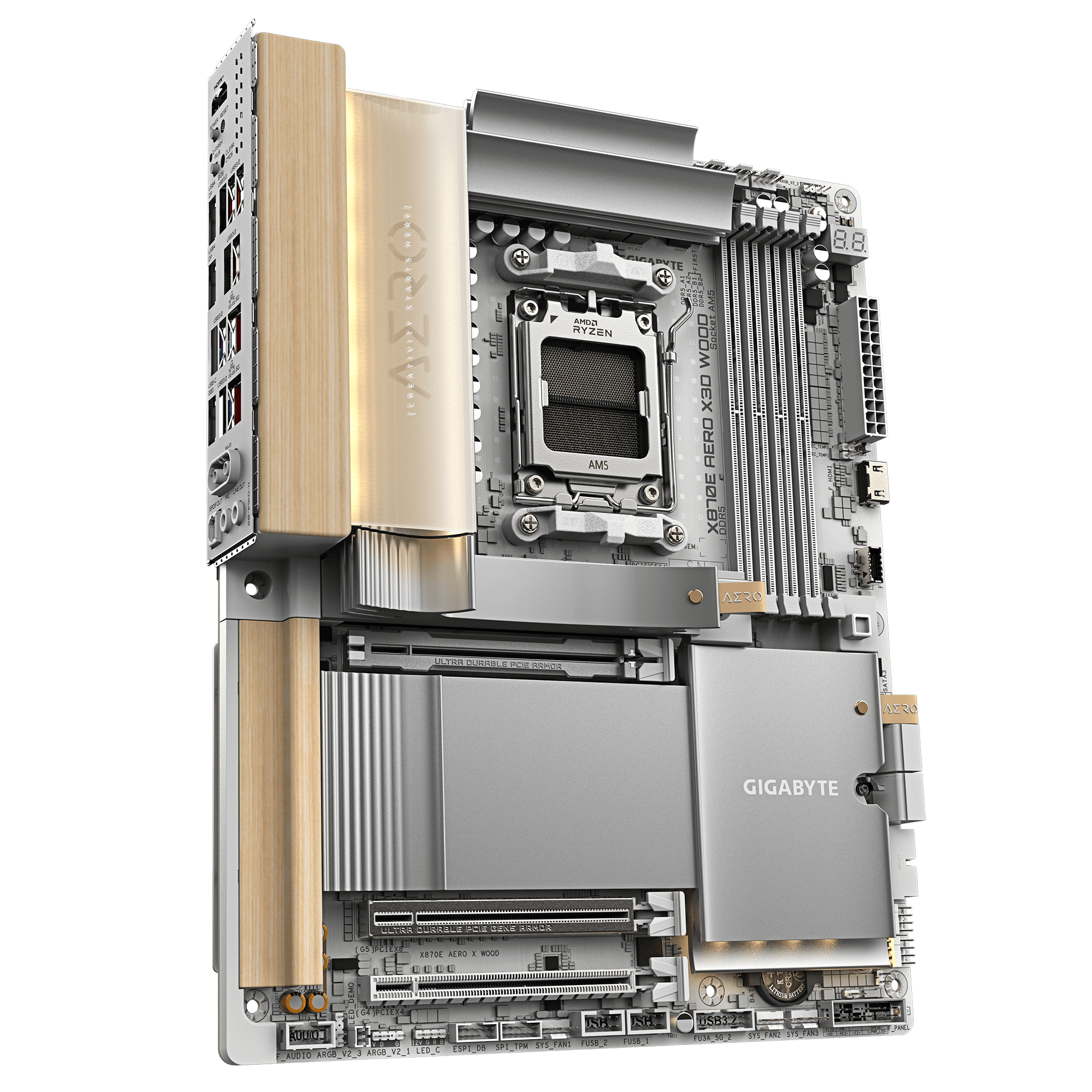Дънна платка GIGABYTE X870E AERO X3D WOOD WIFI7, Socket AM5 thumbnail 1