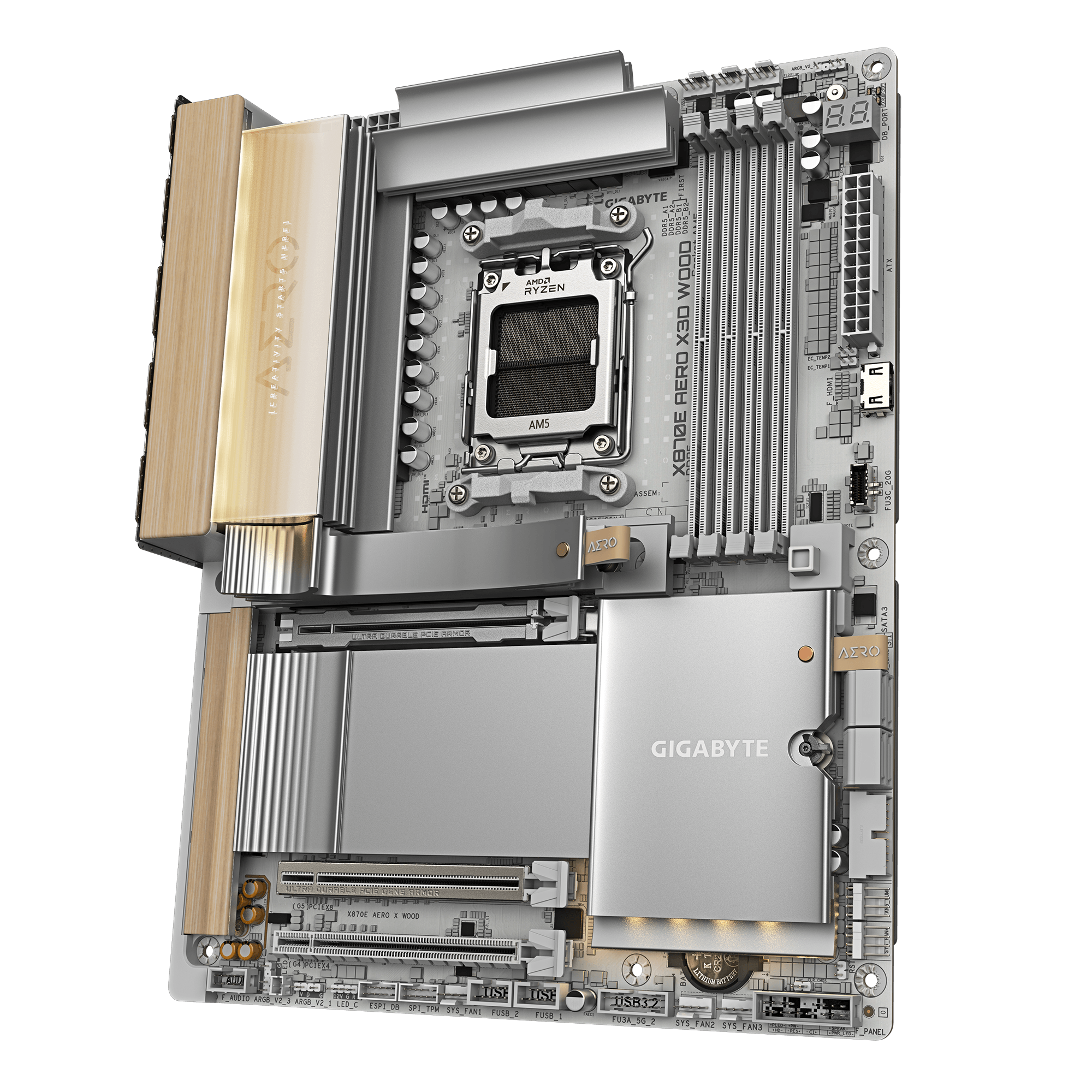 Дънна платка GIGABYTE X870E AERO X3D WOOD WIFI7, Socket AM5 thumbnail 2