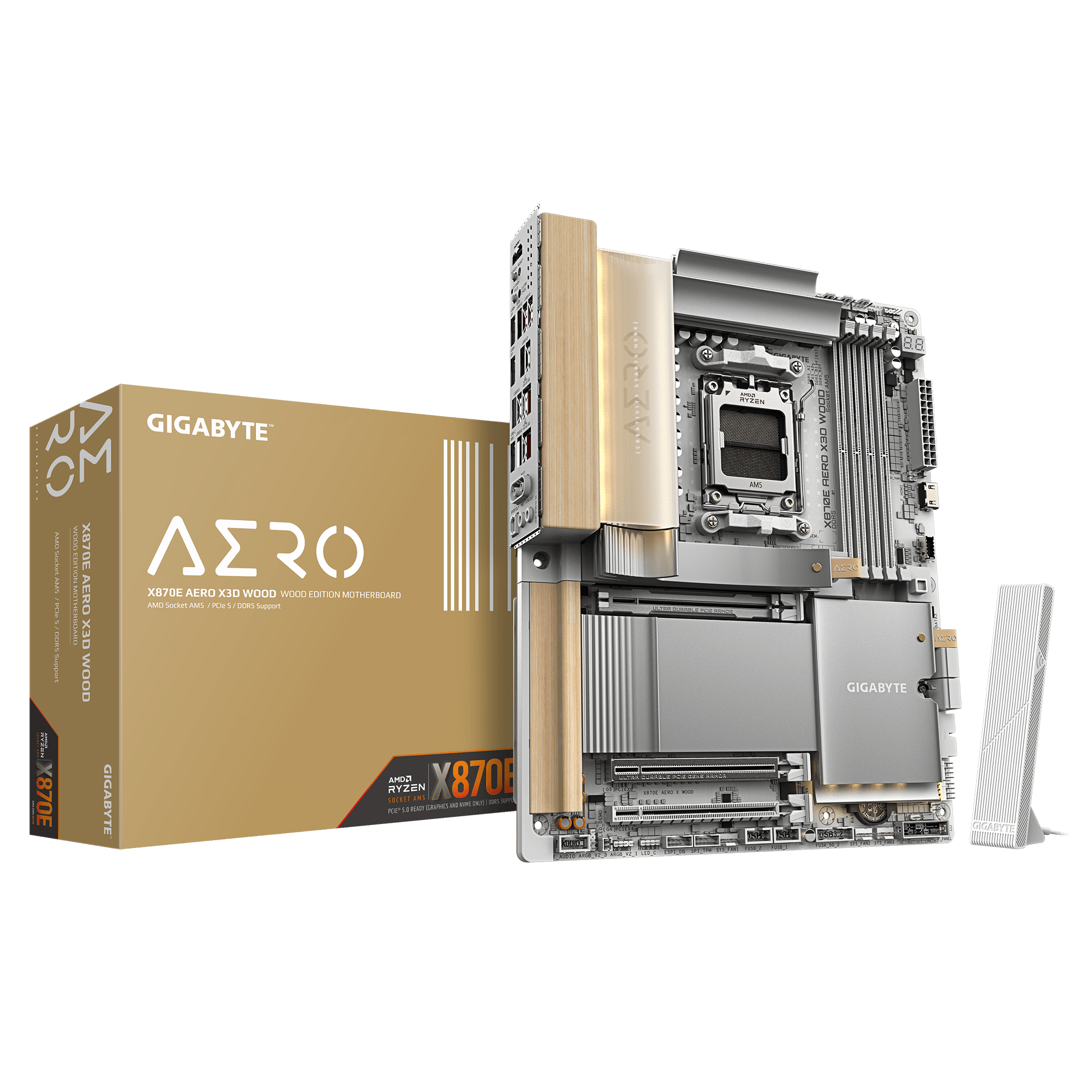 Дънна платка GIGABYTE X870E AERO X3D WOOD WIFI7, Socket AM5 thumbnail 5