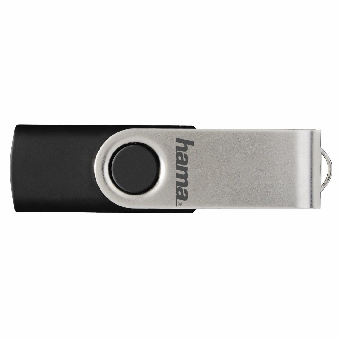 USB памет HAMA Rotate, 64GB, 10 MB/s, Черен thumbnail 1