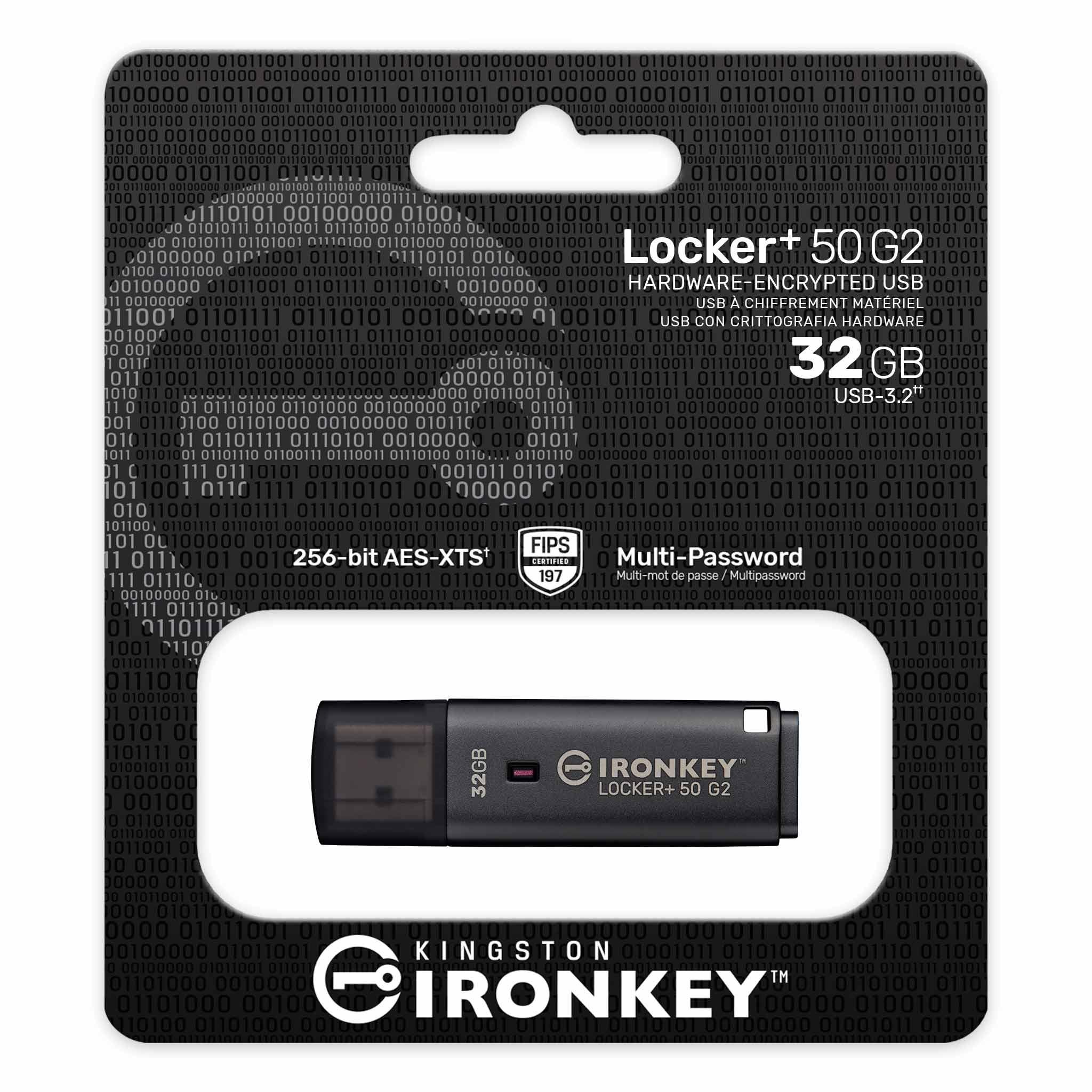 USB памет KINGSTON IronKey Locker+ 50 G2 - 32GB, XTS-AES 256-bit thumbnail 3