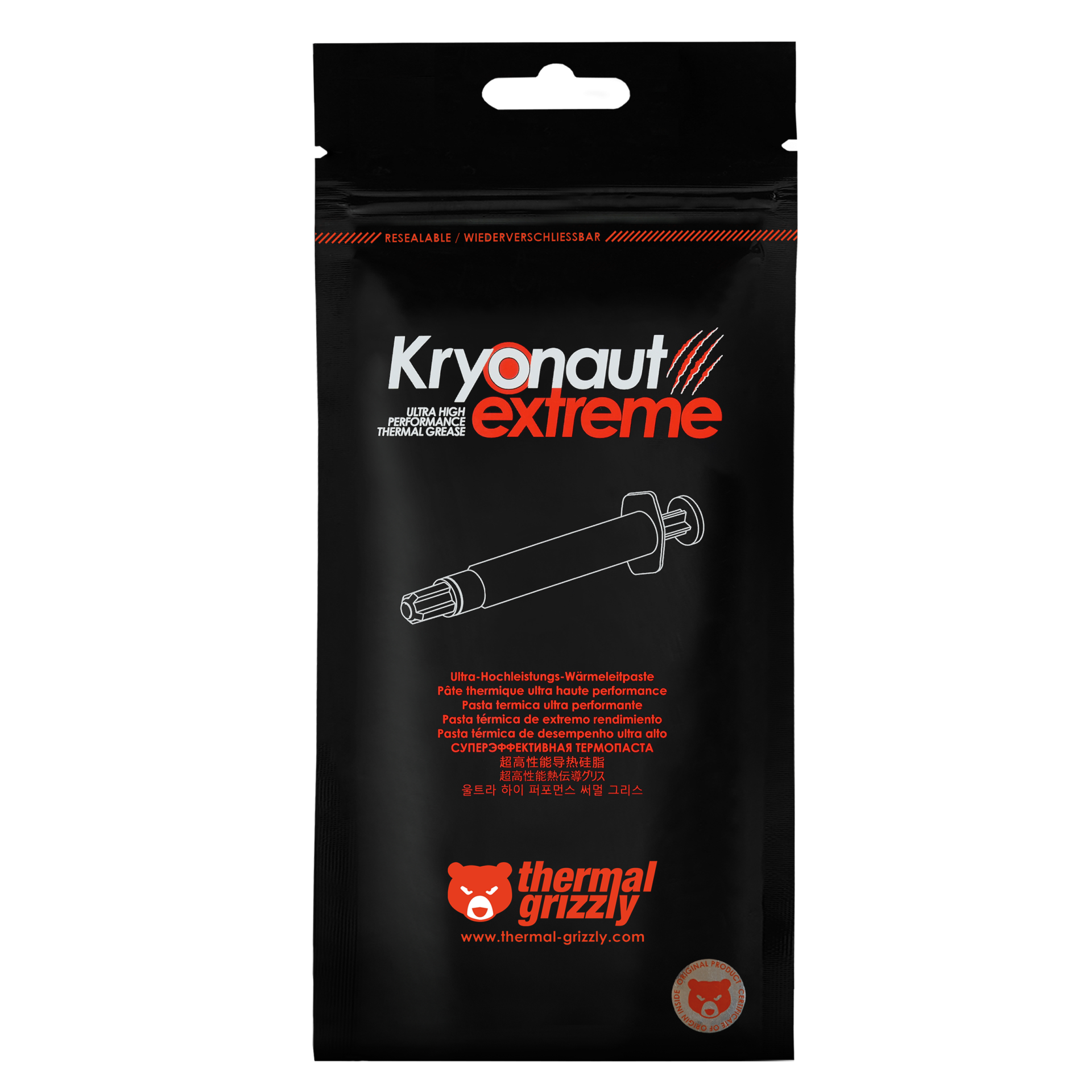 Термо паста Thermal Grizzly Kryonaut Extreme, 6g, Черен thumbnail 2