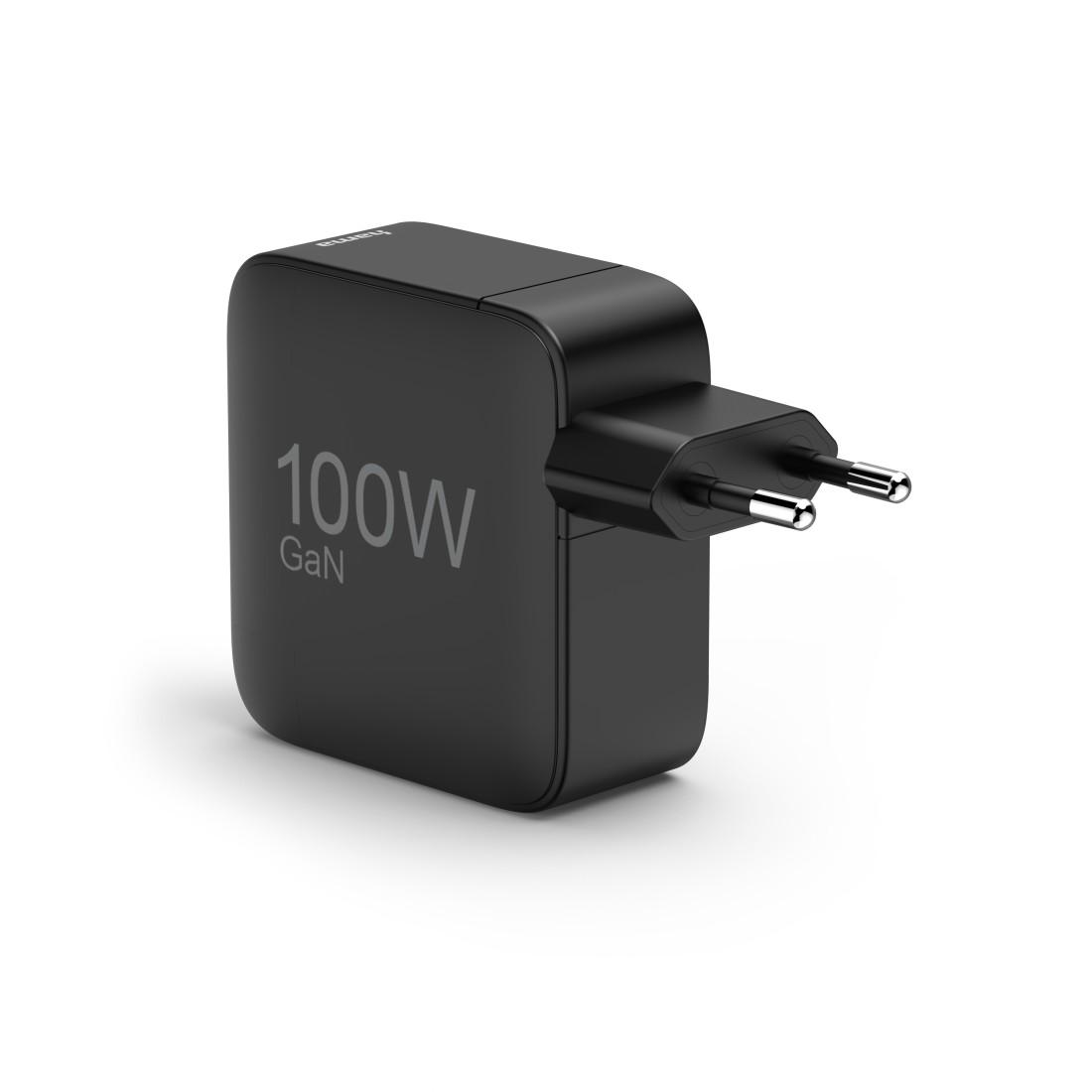 HAMA Бързо зарядно GaN, 2x USB-C, 1x USB-A, PD, 100 W, черно thumbnail 2