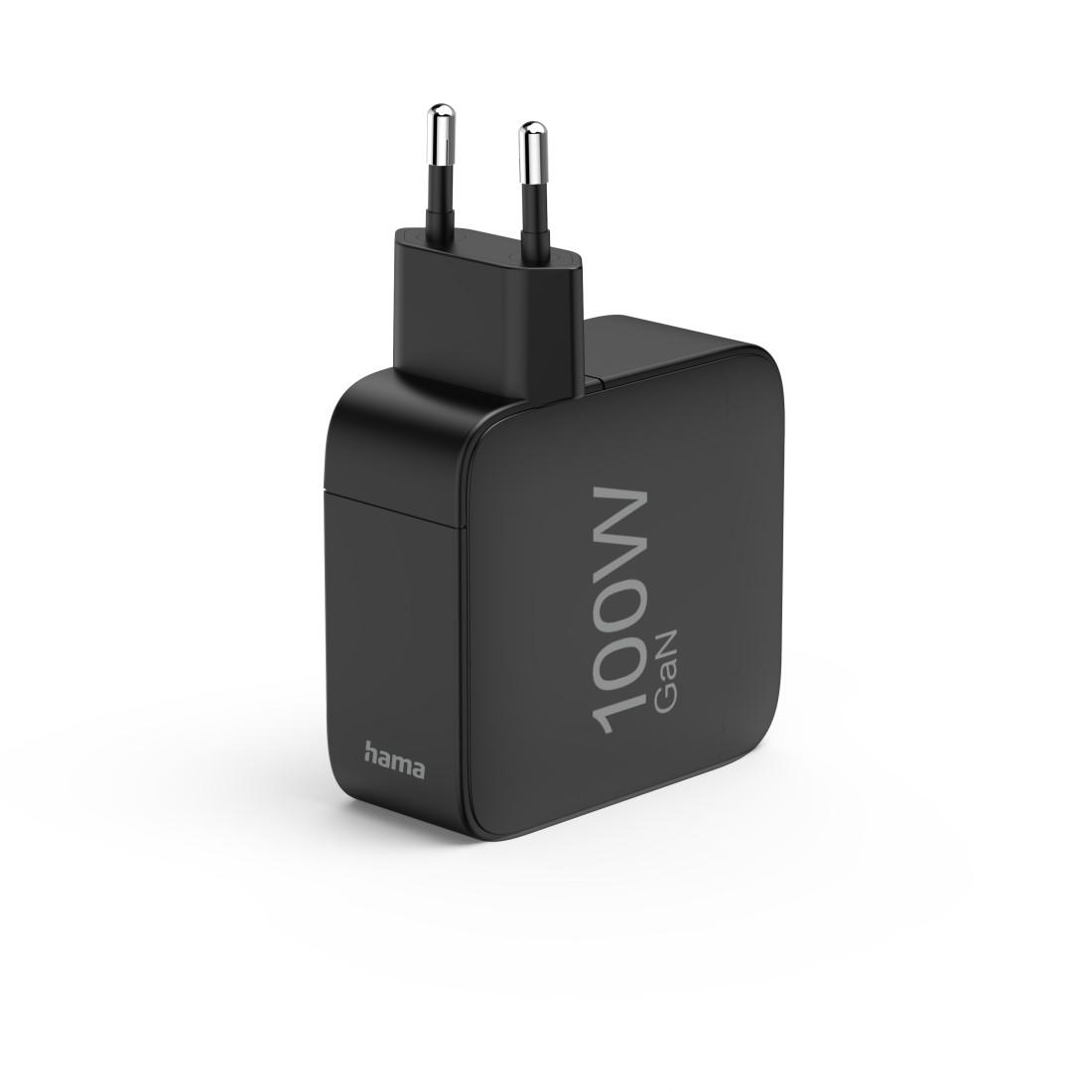HAMA Бързо зарядно GaN, 2x USB-C, 1x USB-A, PD, 100 W, черно thumbnail 4