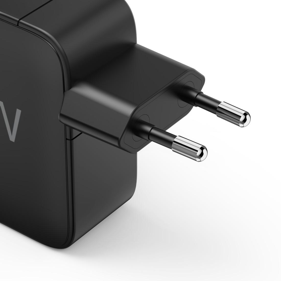 HAMA Бързо зарядно GaN, 2x USB-C, 1x USB-A, PD, 100 W, черно thumbnail 6