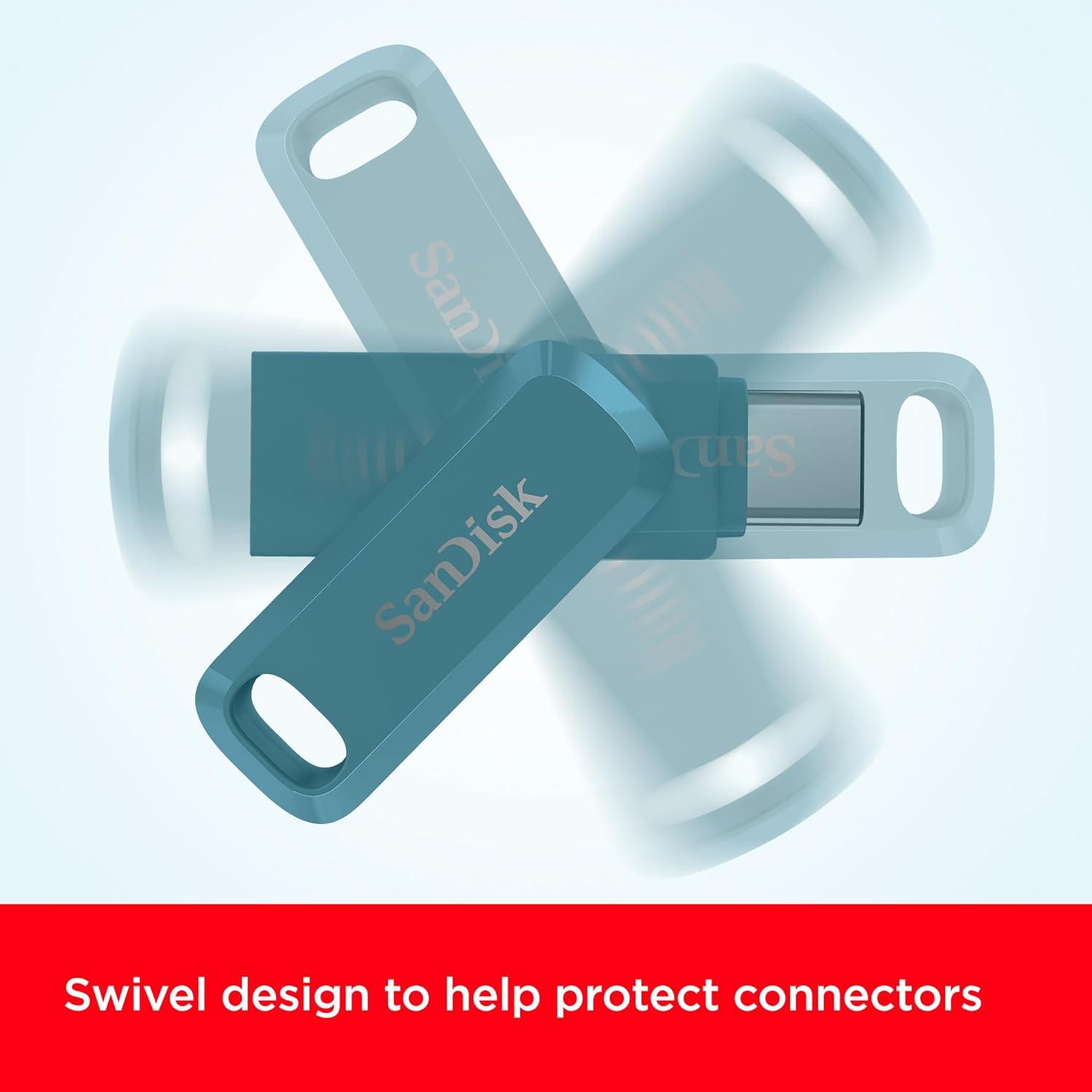 SanDisk Флаш памет 256Gb Ultra Drive Go USB-C Type-C, BLUE thumbnail 1