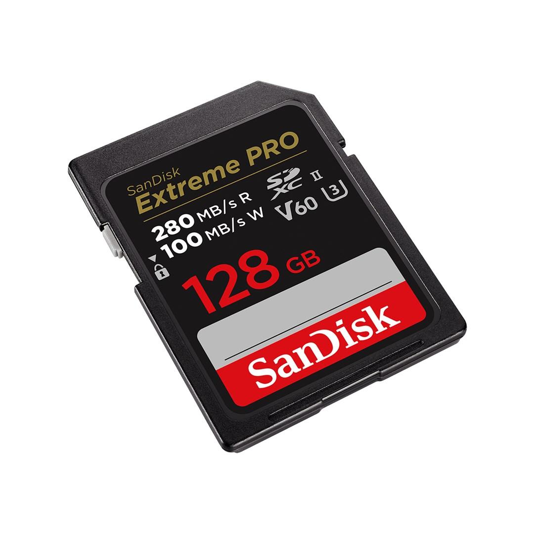 SanDisk Карта памет Extreme Pro SDXC 128GB 280MB/s & 100Mb/s Class 10 UHS-II thumbnail 1