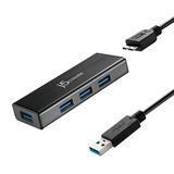Хъб 4-портов J5 Create JUH340, USB 3.0, 1:4, Черен  thumbnail 3