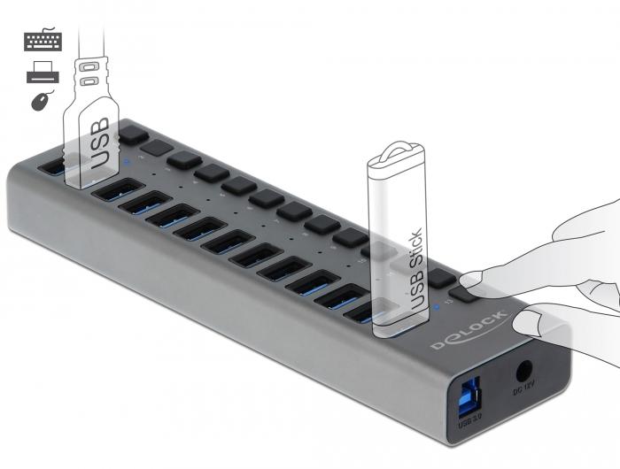 USB хъб Delock, 13 x USB-A, DELOCK-63738 thumbnail 1