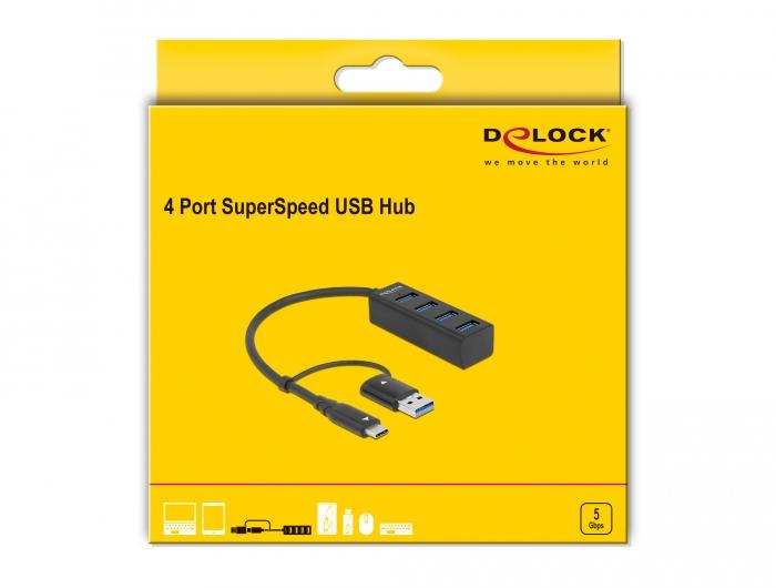 USB хъб, 4 порта, DELOCK-63828 thumbnail 1