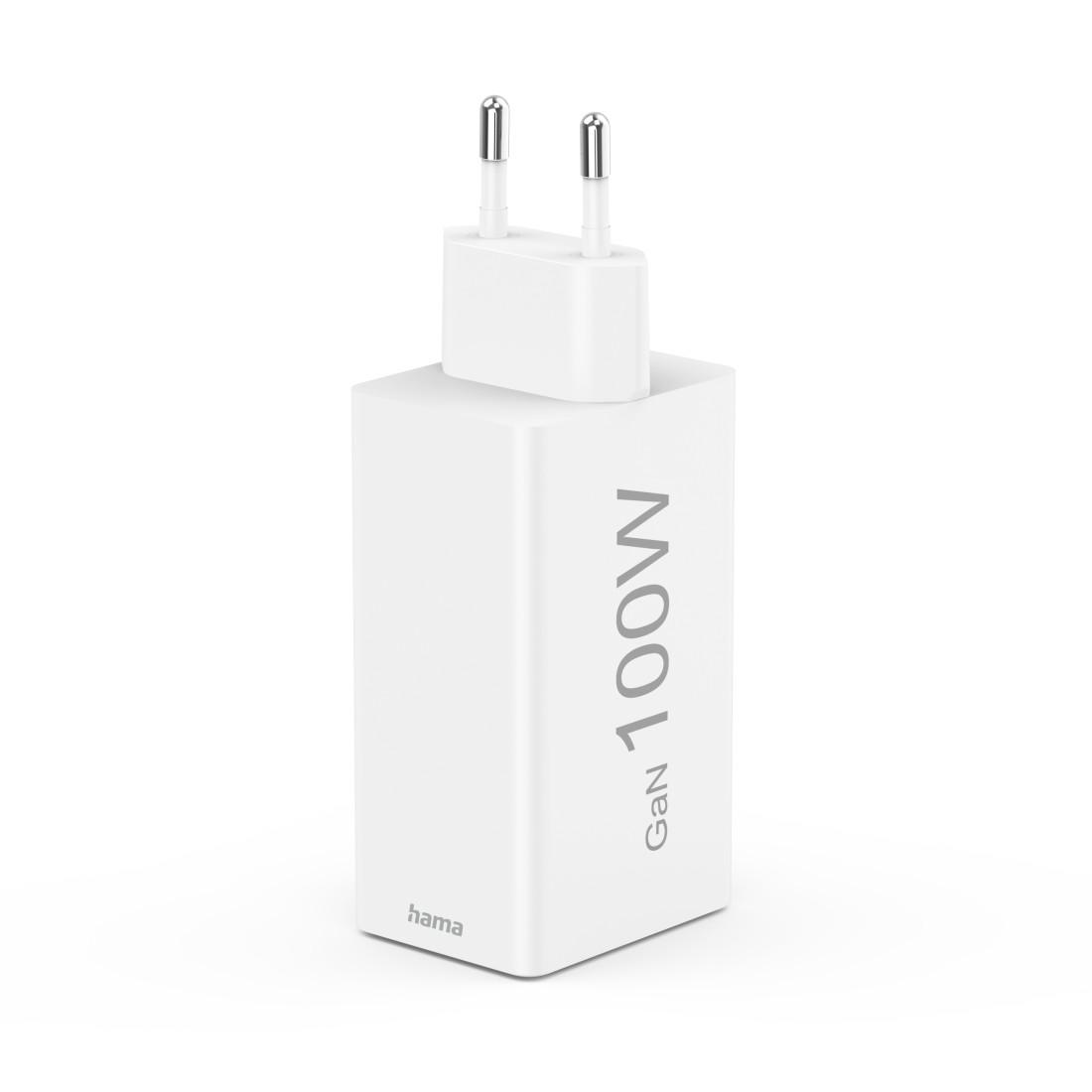 HAMA Комплект Бързо зарядно и кабел за зареждане, 100 W GaN, 2x USB-C PD, 1x USB-A QC thumbnail 4