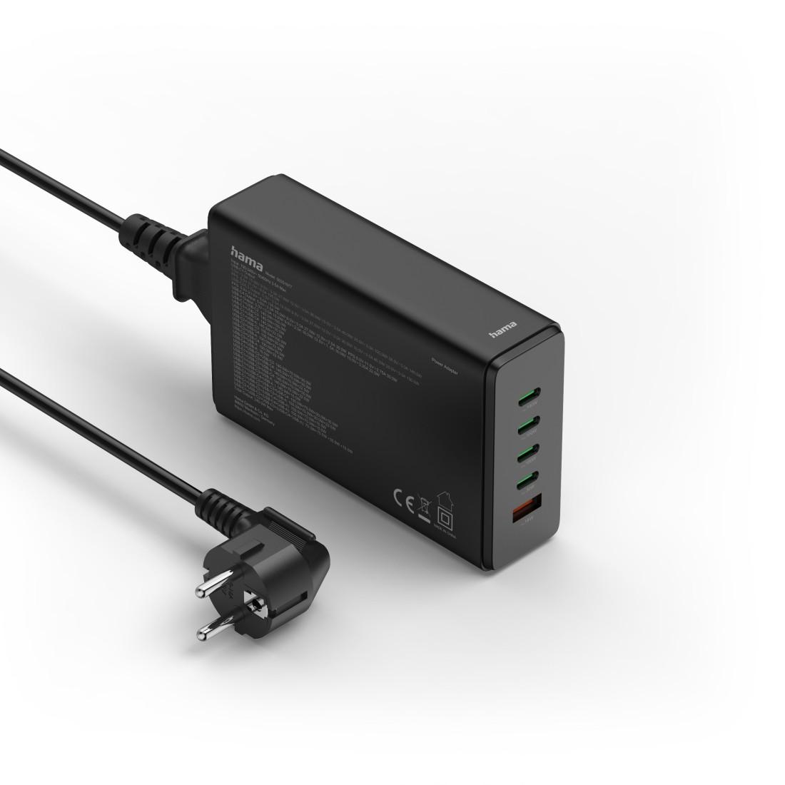 HAMA Зарядна станция 240 W, GaN, Fast Charger, 4 x USB-C, 1 x USB-A, PD thumbnail 1