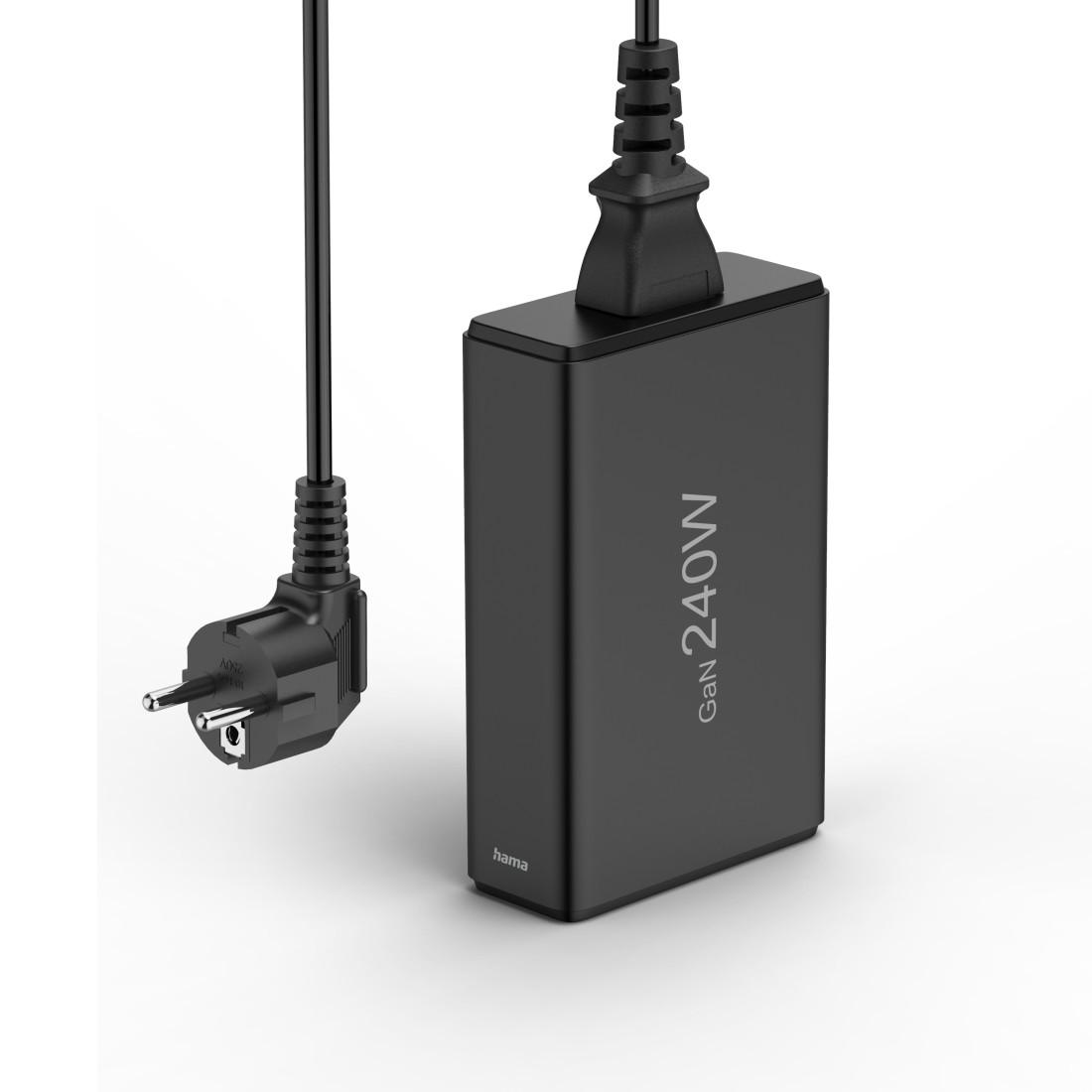 HAMA Зарядна станция 240 W, GaN, Fast Charger, 4 x USB-C, 1 x USB-A, PD thumbnail 4