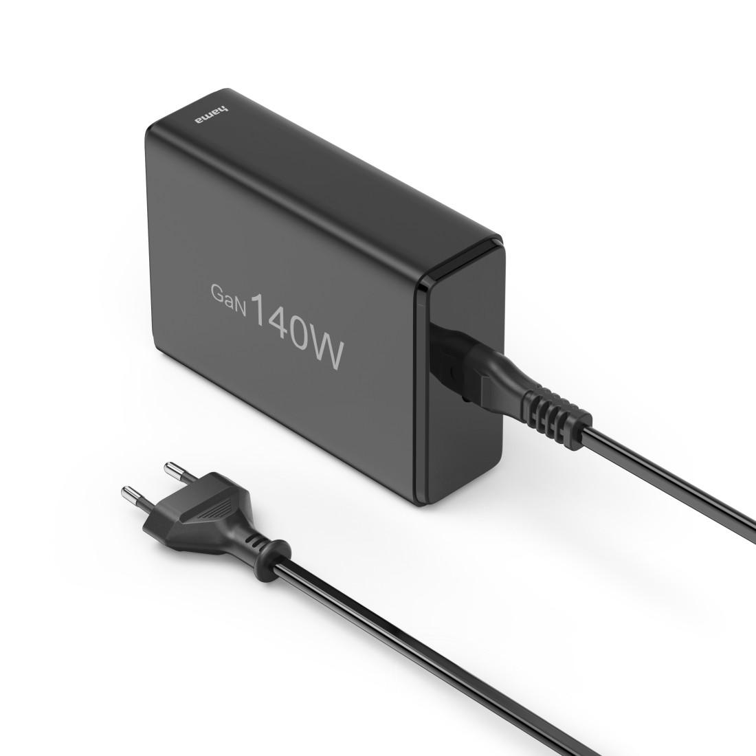 HAMA Зарядна станция 140 W, GaN, Fast Charger, 3 x USB-C, 2 x USB-A, PD thumbnail 2