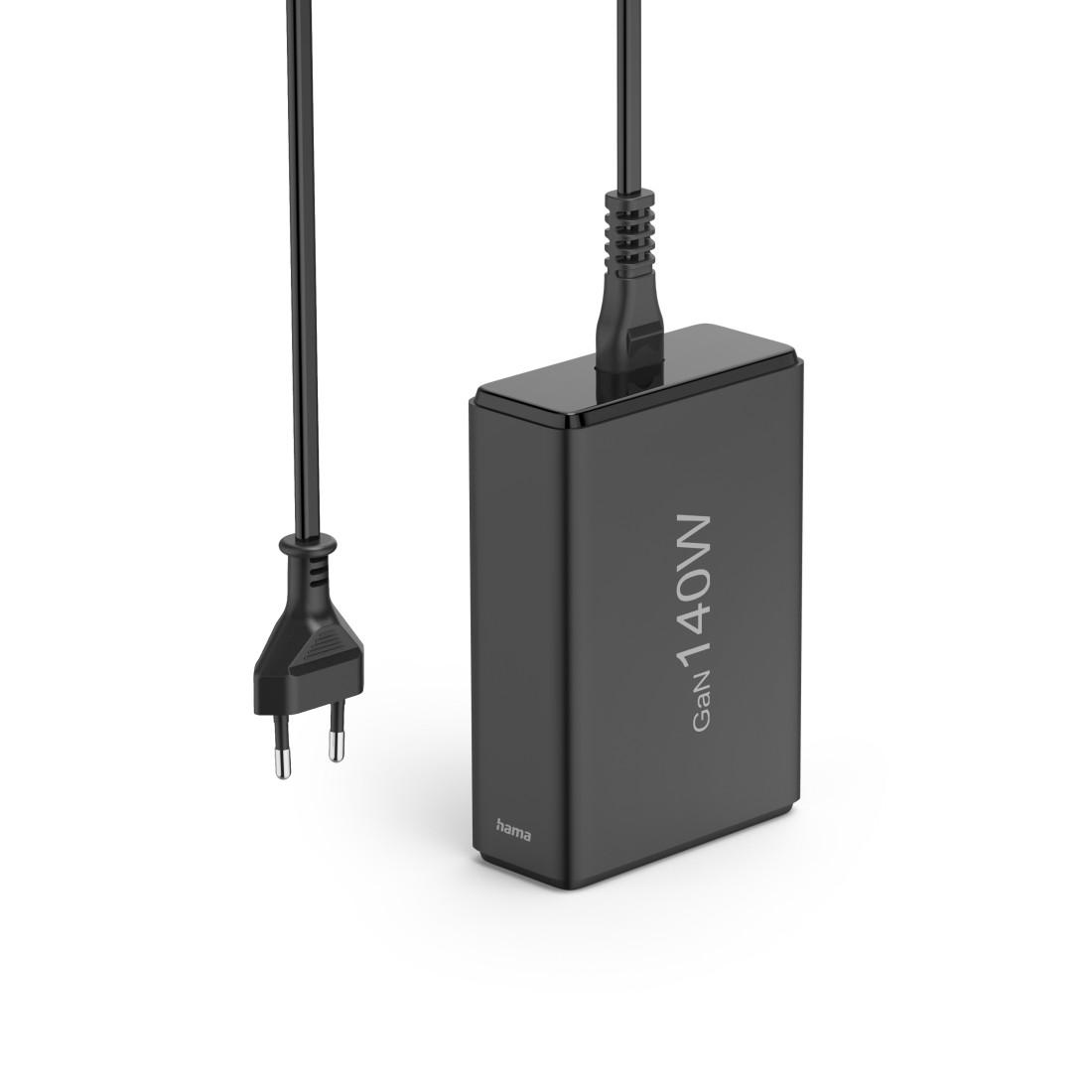 HAMA Зарядна станция 140 W, GaN, Fast Charger, 3 x USB-C, 2 x USB-A, PD thumbnail 4