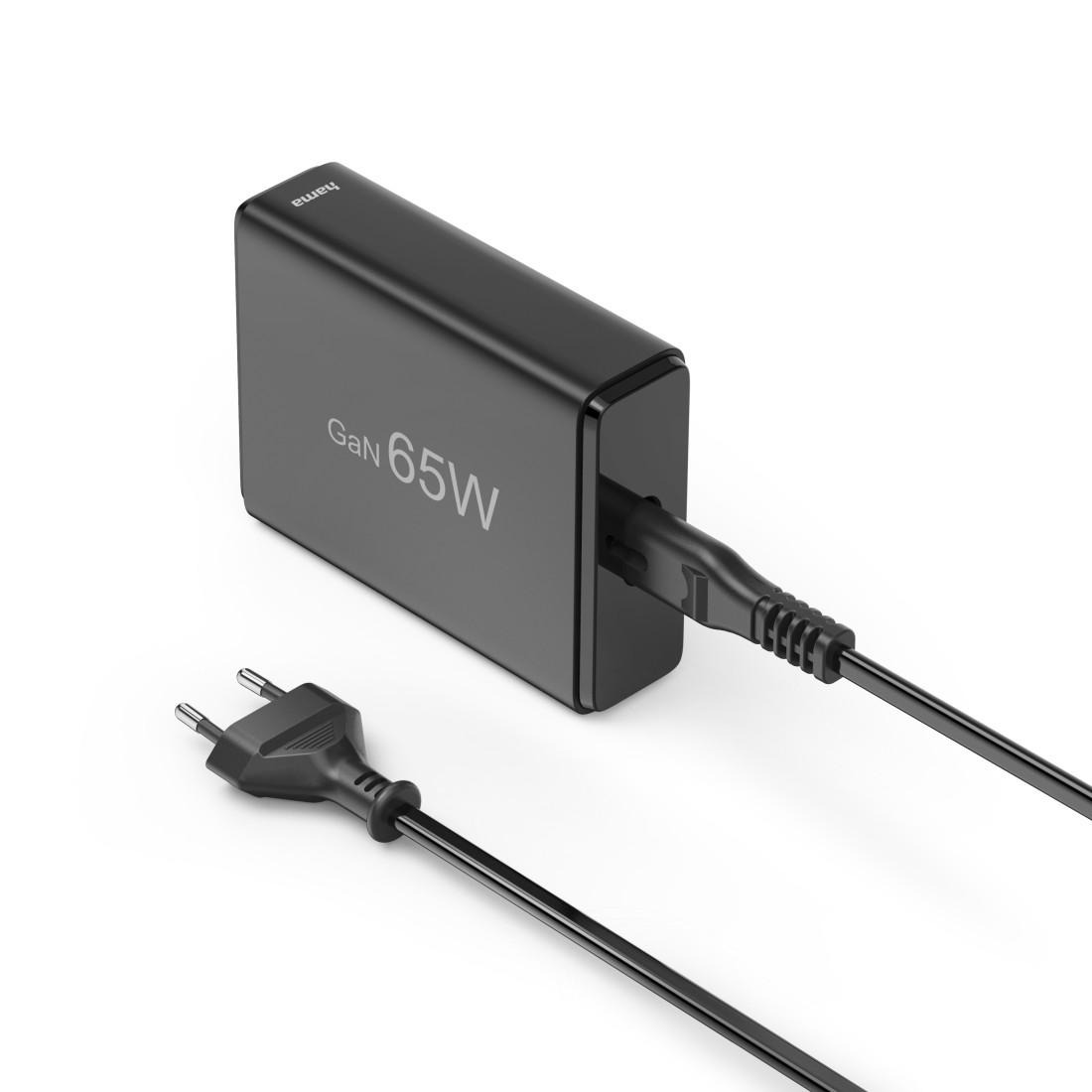 HAMA Зарядна станция 65 W, GaN, Fast Charger, 2 x USB-C, 2 x USB-A, PD thumbnail 2