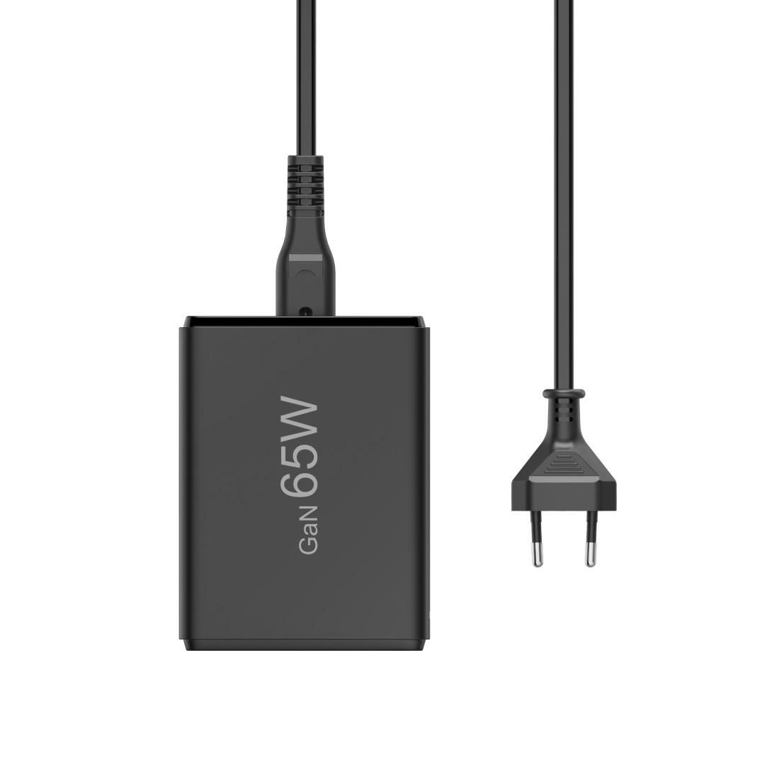HAMA Зарядна станция 65 W, GaN, Fast Charger, 2 x USB-C, 2 x USB-A, PD thumbnail 3