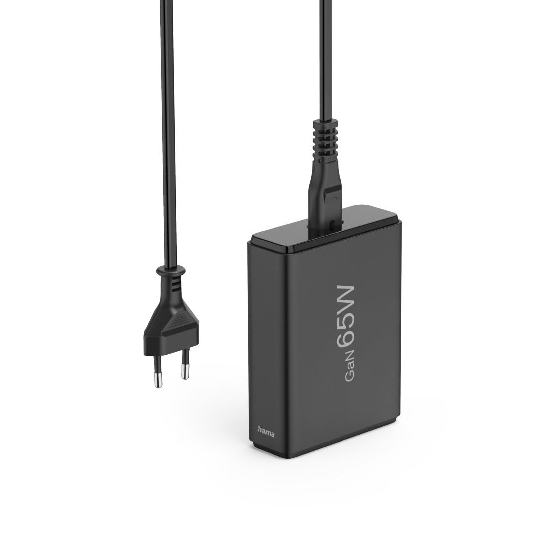HAMA Зарядна станция 65 W, GaN, Fast Charger, 2 x USB-C, 2 x USB-A, PD thumbnail 4