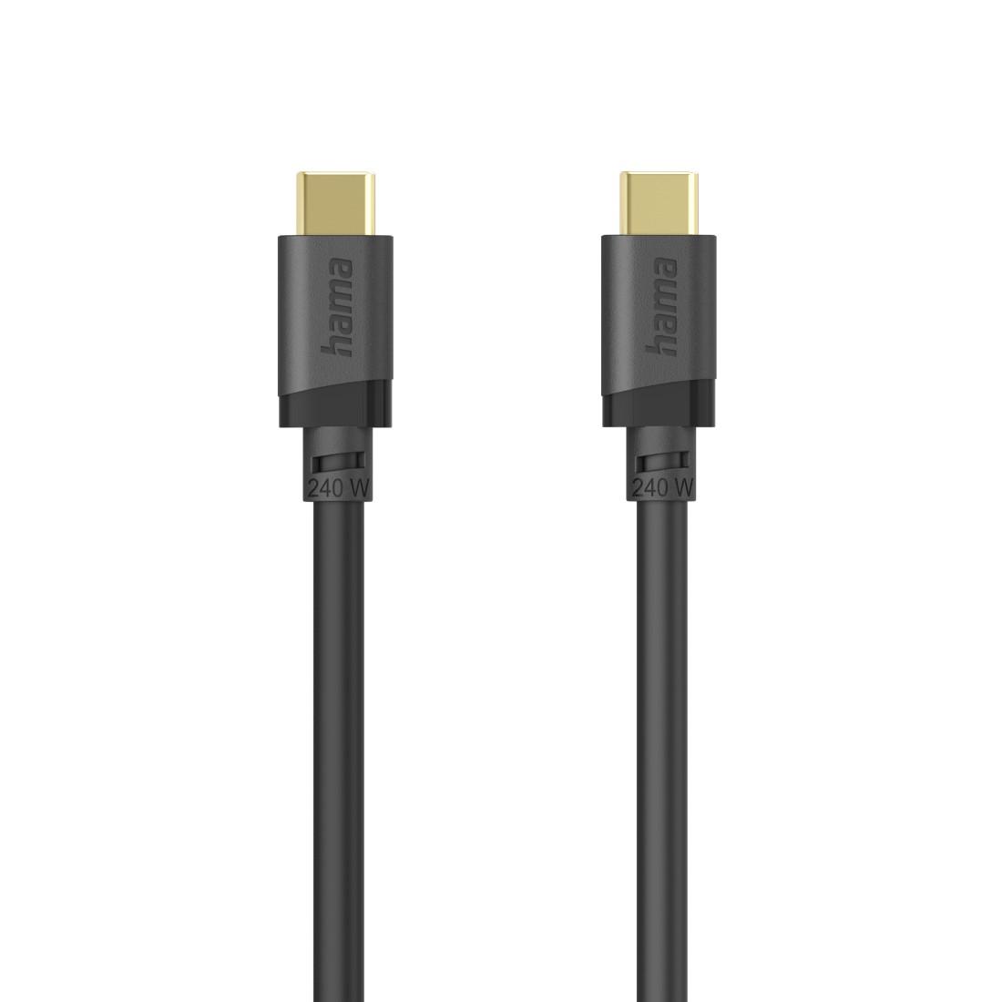 HAMA Кабел USB-C E-Marker чип USB 3.2 Gen1, 5 Gbit/s, 240 W, 0.75 м