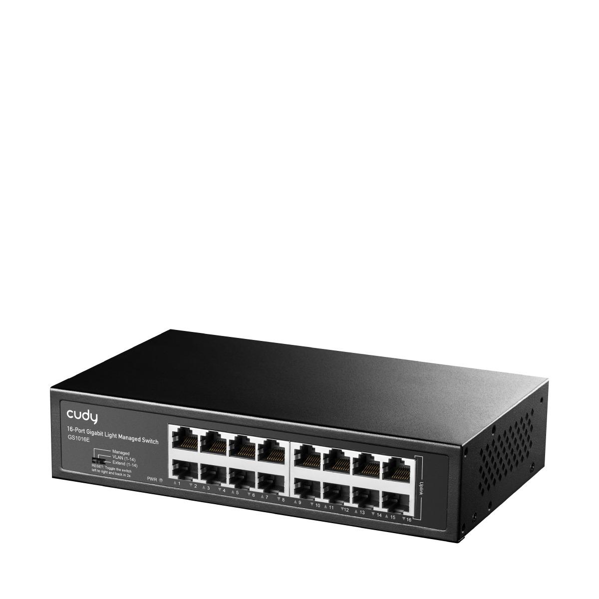 Суич Cudy GS1016E, 16 портов, управляем, 10/100/1000,  CUDY Cloud APP, Метален корпус thumbnail 1