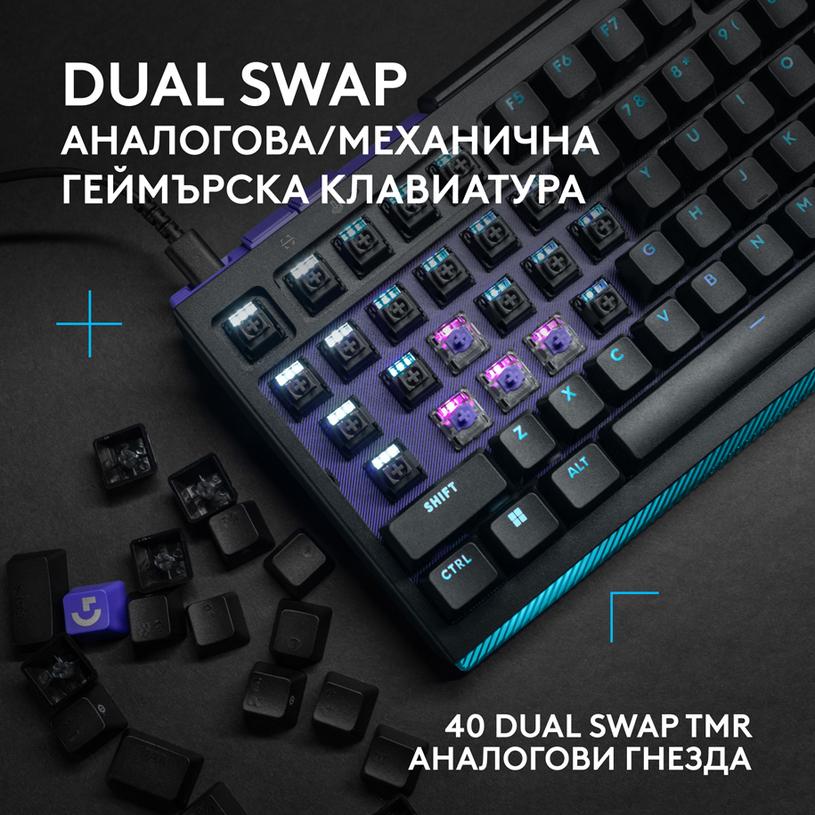 Геймърска механична клавиатура Logitech G512 X 98 - Dual Swap Analog/Mechanical Switch - Black thumbnail 6