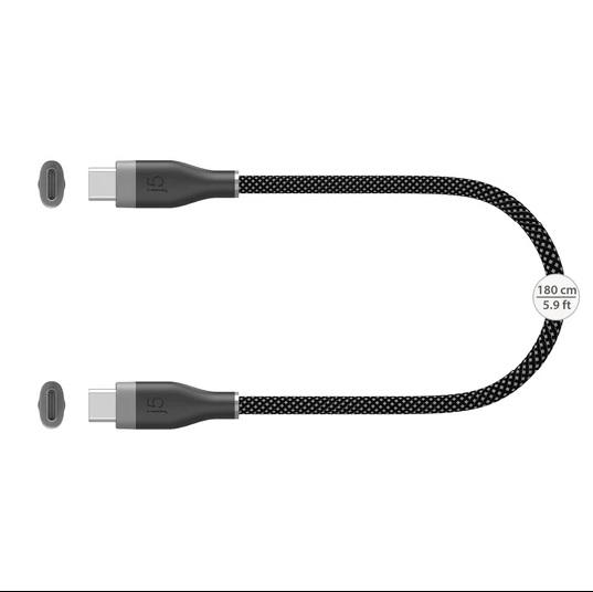 j5create Кабел USB-C мъжко– USB-C мъжко, 60 W, 1.8 m, черен thumbnail 1