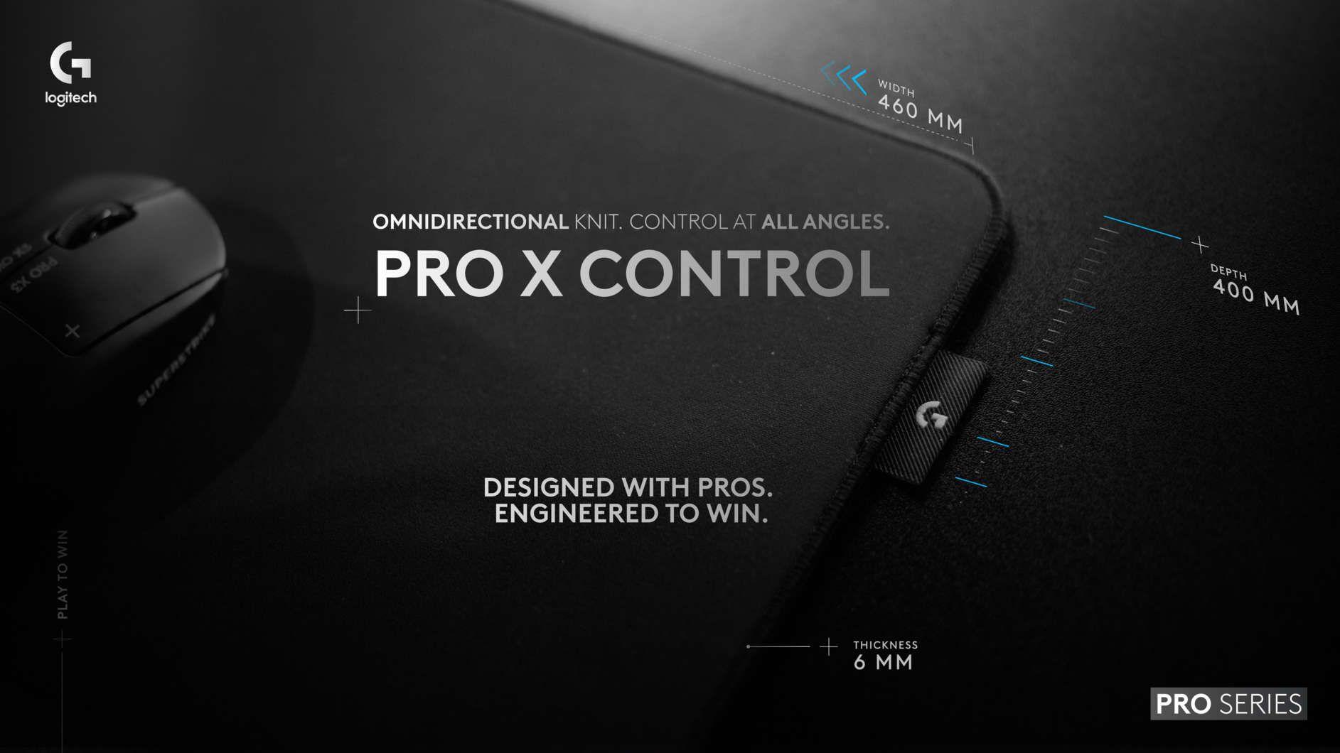 Геймърски пад Logitech Pro X Control 400x460 mm - Черен thumbnail 4