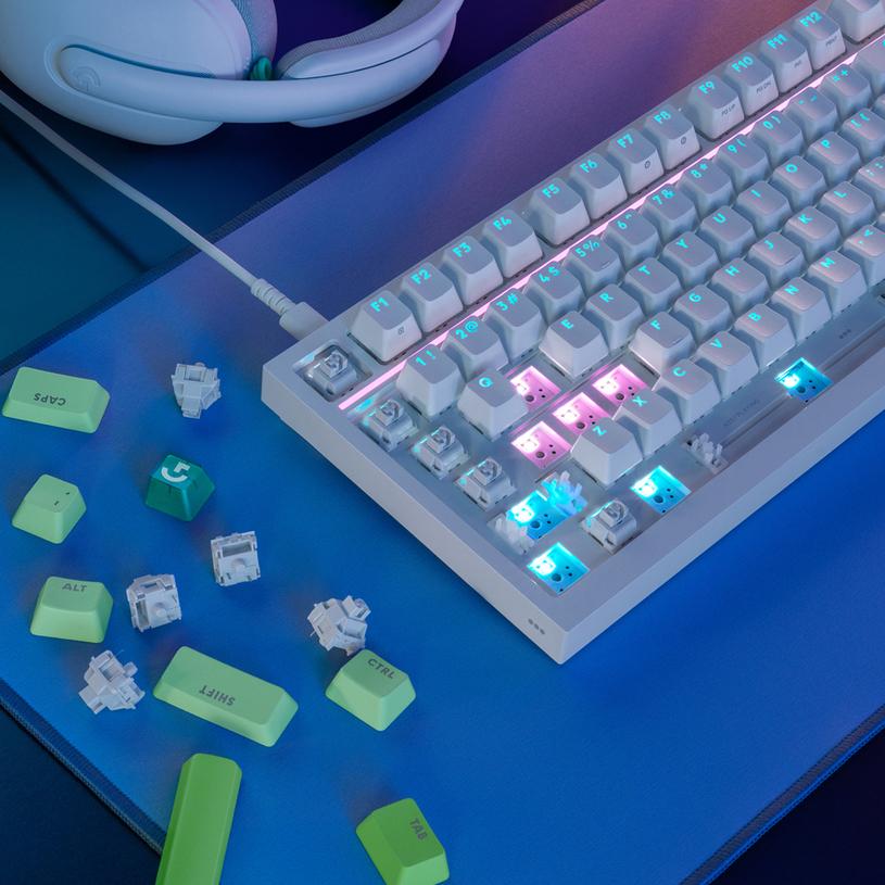 Геймърска механична клавиатура Logitech G316 X 75 - Hot-Swappable Tactile Switch - Бял thumbnail 2